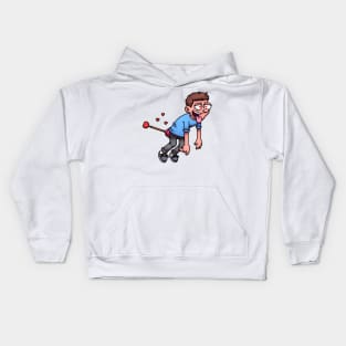 Floating Man Shot By Cupid’s Heart Arrow Kids Hoodie